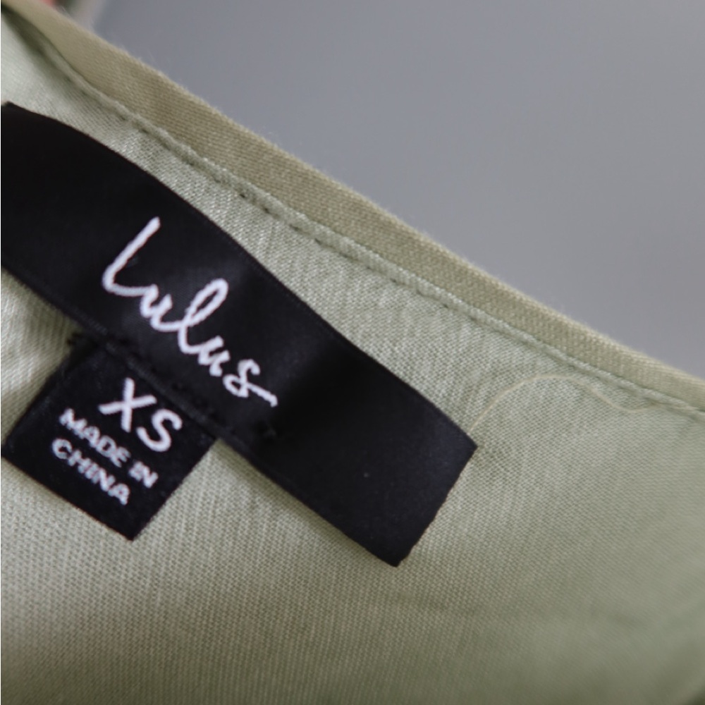 Lulu's Light Green Ruched Mini Dress - Picture 5 of 7